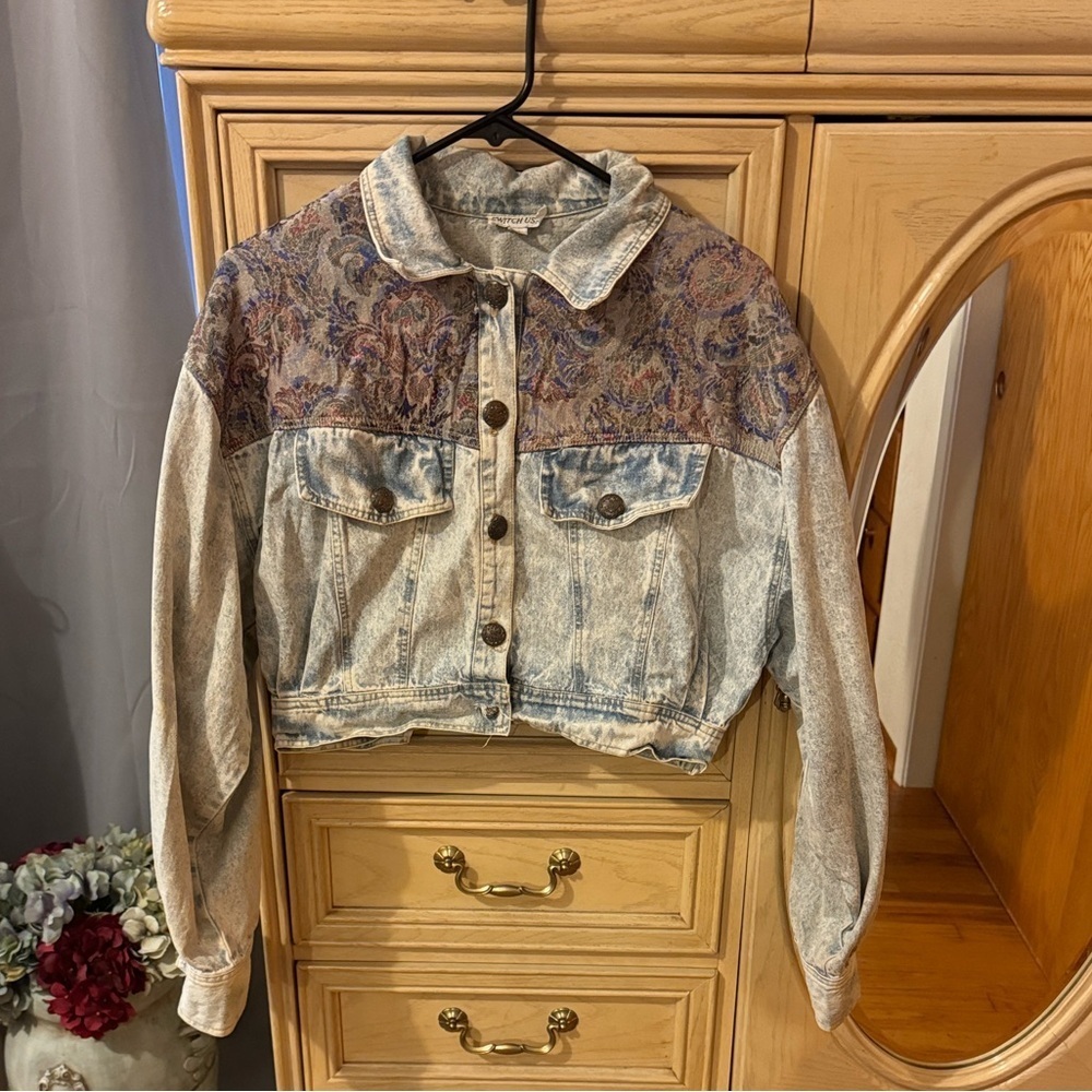 Vintage Denim Paisley Jacket